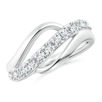 Angara Lab-grown Diamond Swirl Bypass Ring In Metallic
