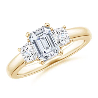 Angara Lab-grown Diamond Three Stone Ring In Gold