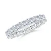 Angara Lab-grown East-west Emerald-cut Diamond Eternity Wedding Ring In Platinum/f-g