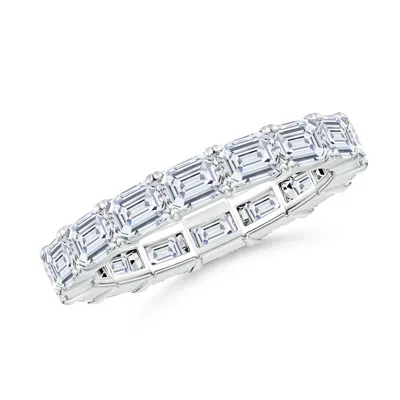 Angara Lab-grown East-west Emerald-cut Diamond Eternity Wedding Ring In Metallic