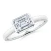 Angara Lab-grown East-west Emerald-cut Diamond Solitaire Ring In White Gold/f-g