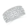 Angara Lab-grown Edwardian Style Diamond Lace Pattern Broad Anniversary Ring In White Gold/f-g