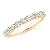 Angara Lab-grown Eleven Stone Shared Prong-set Diamond Wedding Ring In Yellow Gold/f-g