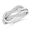 Angara Lab-grown Encrusted Diamond Infinity Love Knot Ring In White Gold/f-g