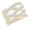 Angara Lab-grown Entwined Diamond Wrap Ring In Yellow Gold/f-g