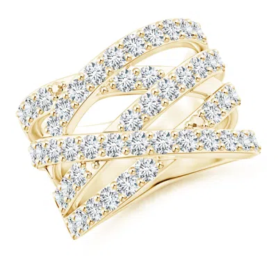 Angara Lab-grown Entwined Diamond Wrap Ring In Gold