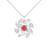 Angara Lab-grown Fancy Intense Pink And White Diamond Olive Branch Pendant In White Gold/fancy Intense