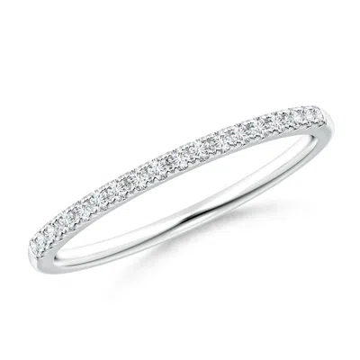 Angara Lab-grown Fishtail Set Diamond Semi Eternity Wedding Ring For Her In Metallic