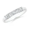 Angara Lab-grown Five Stone 4-prong Set Diamond Wedding Ring In White Gold/f-g