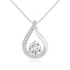 Angara Lab-grown Floating Diamond Tulip Pendant In White Gold/f-g