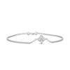 Angara Lab-grown Floral Diamond Cluster Chain Bracelet In White Gold/f-g