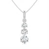Angara Lab-grown Graduated Prong-set Round Diamond Pendant In White Gold/f-g