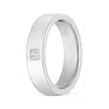 Angara Lab-grown Gypsy Set Princess-cut Diamond Men's Wedding Ring In White Gold/f-g