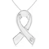 Angara Lab-grown Gypsy-set Round Diamond Ribbon Pendant In Platinum/f-g