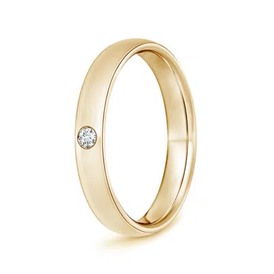 Angara Lab-grown Gypsy Set Round Diamond Solitaire Wedding Ring For Men In Gold