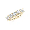 Angara Lab-grown Half Eternity Five Stone Diamond Wedding Ring In Yellow Gold/f-g