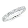 Angara Lab-grown Half Eternity Round Diamond Wedding Ring For Her In White Gold/f-g