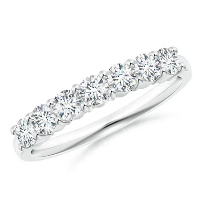 Angara Lab-grown Half Eternity Seven Stone Diamond Wedding Ring In Metallic