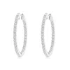 Angara Lab-grown Inside-out Diamond Hoop Earrings In White Gold/f-g
