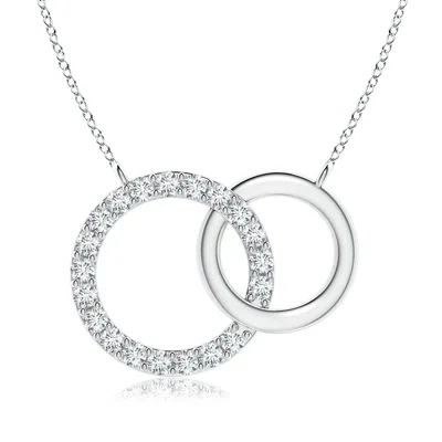 Angara Lab-grown Interlocking Diamond Circle Necklace In Metallic