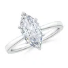 Angara Lab-grown Marquise Diamond Reverse Tapered Shank Solitaire Engagement Ring In White Gold/f-g
