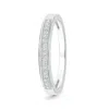 Angara Lab-grown Milgrain-edged Pave Set Diamond Half Eternity Men's Wedding Ring In White Gold/f-g