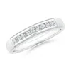 Angara Lab-grown Milgrain Outlined Channel-set Diamond Nine Stone Ring In White Gold/f-g