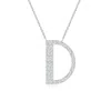 Angara Lab-grown Modern Deco Diamond Capital "d" Initial Pendant In Platinum/f-g