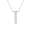 Angara Lab-grown Modern Deco Diamond Capital "t" Initial Pendant In Platinum/f-g