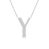 Angara Lab-grown Modern Deco Diamond Capital "y" Initial Pendant In Platinum/f-g