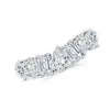Angara Lab-grown Multi-shape Diamond Contoured Wedding Ring In White Gold/f-g