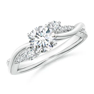 Angara Lab-grown Nature Inspired Diamond Twisted Vine Ring In Metallic