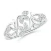 Angara Lab-grown Nature Inspired Pave-set Diamond Leaf And Vine Ring In White Gold/f-g