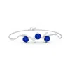 Angara Lab-grown Nature Inspired Round Blue Sapphire Tree Branch Bracelet In White Gold/deep Rich Blue