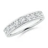 Angara Lab-grown Nine Stone Channel-set Diamond Wedding Ring In White Gold/f-g