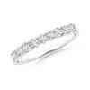 Angara Lab-grown Nine Stone Shared Prong-set Diamond Wedding Ring In White Gold/f-g
