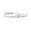 Angara Lab-grown Oval Diamond Bolo Bracelet With Bezel Diamond Accents In White Gold/f-g