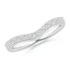 Angara Lab-grown Pave-set Diamond Curved Wedding Ring In White Gold/f-g