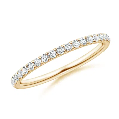 Angara Lab-grown Pave-set Diamond Half Eternity Classic Wedding Ring In Gold