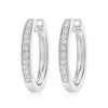 Angara Lab-grown Pave-set Diamond Hinged Hoop Earrings In White Gold/f-g