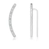 Angara Lab-grown Pave-set Diamond Linear Ear Climber In White Gold/f-g