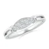 Angara Lab-grown Pave-set Diamond Marquise Wedding Ring In White Gold/f-g