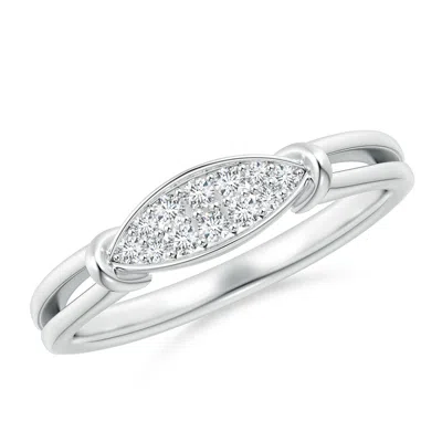 Angara Lab-grown Pave-set Diamond Marquise Wedding Ring In Metallic