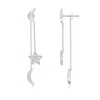 Angara Lab-grown Pave-set Diamond Star And Moon Front-back Dangle Earrings In White Gold/f-g