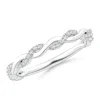 Angara Lab-grown Pave-set Diamond Twist Ring For Her In White Gold/f-g