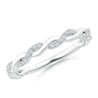 Angara Lab-grown Pave-set Diamond Twist Ring For Her In Metallic