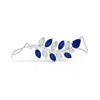 Angara Lab-grown Pear And Marquise Blue Sapphire Olive Branch Bracelet In White Gold/deep Rich Blue