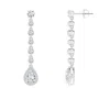 Angara Lab-grown Pear Diamond Halo Drop Earrings With Bezel-set Accents In White Gold/f-g