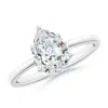 Angara Lab-grown Pear-shaped Diamond Solitaire Classic Engagement Ring In White Gold/f-g