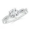 Angara Lab-grown Peg Head Round Diamond Twist Shank Engagement Ring In White Gold/f-g